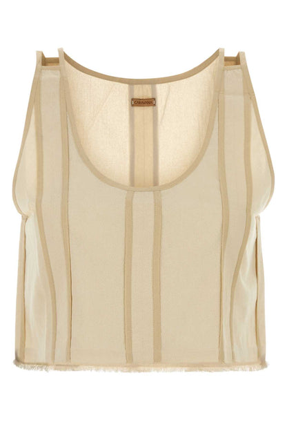 SLEEVELESS CROPPED VEST W/ BINDINGS DETAIL TOPS