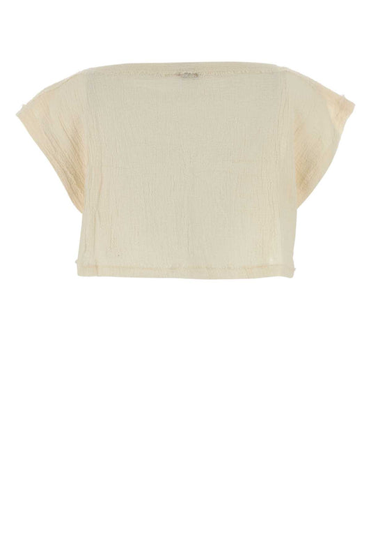 BOW NECK SQUARE CUT TOP W/ MINI FRINGE DETAIL TOPS
