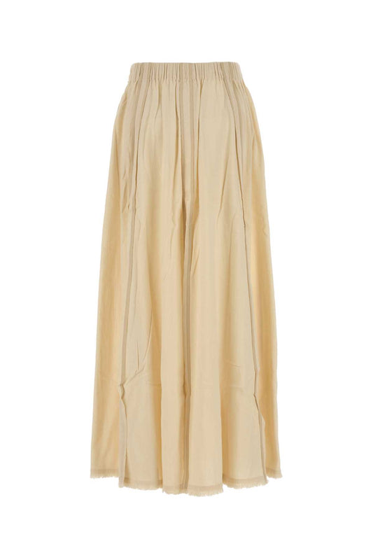 ELASTICATED MAXI SKIRT W/ BINDINGS & SPLITS SKIRTS