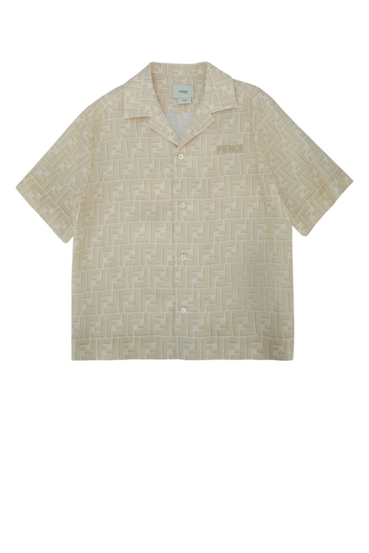 Fendi Kids Camicia ff shadow prin linen