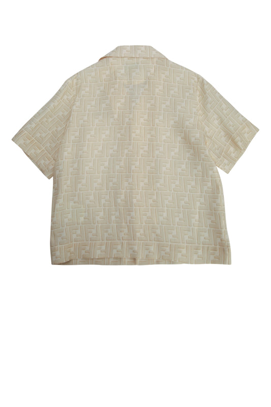 Fendi Kids Camicia ff shadow prin linen
