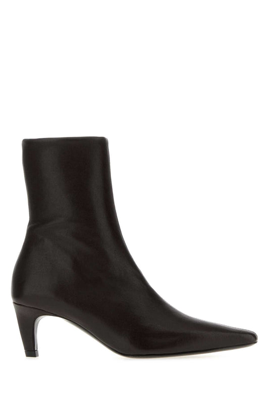CAVE ANKLE BOOT IN BROWN STRETCH LEATHER BOOTS