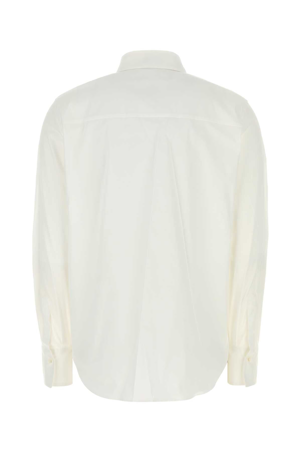 Brunello Cucinelli Cotton poplin ls blouse w monil trim at placket