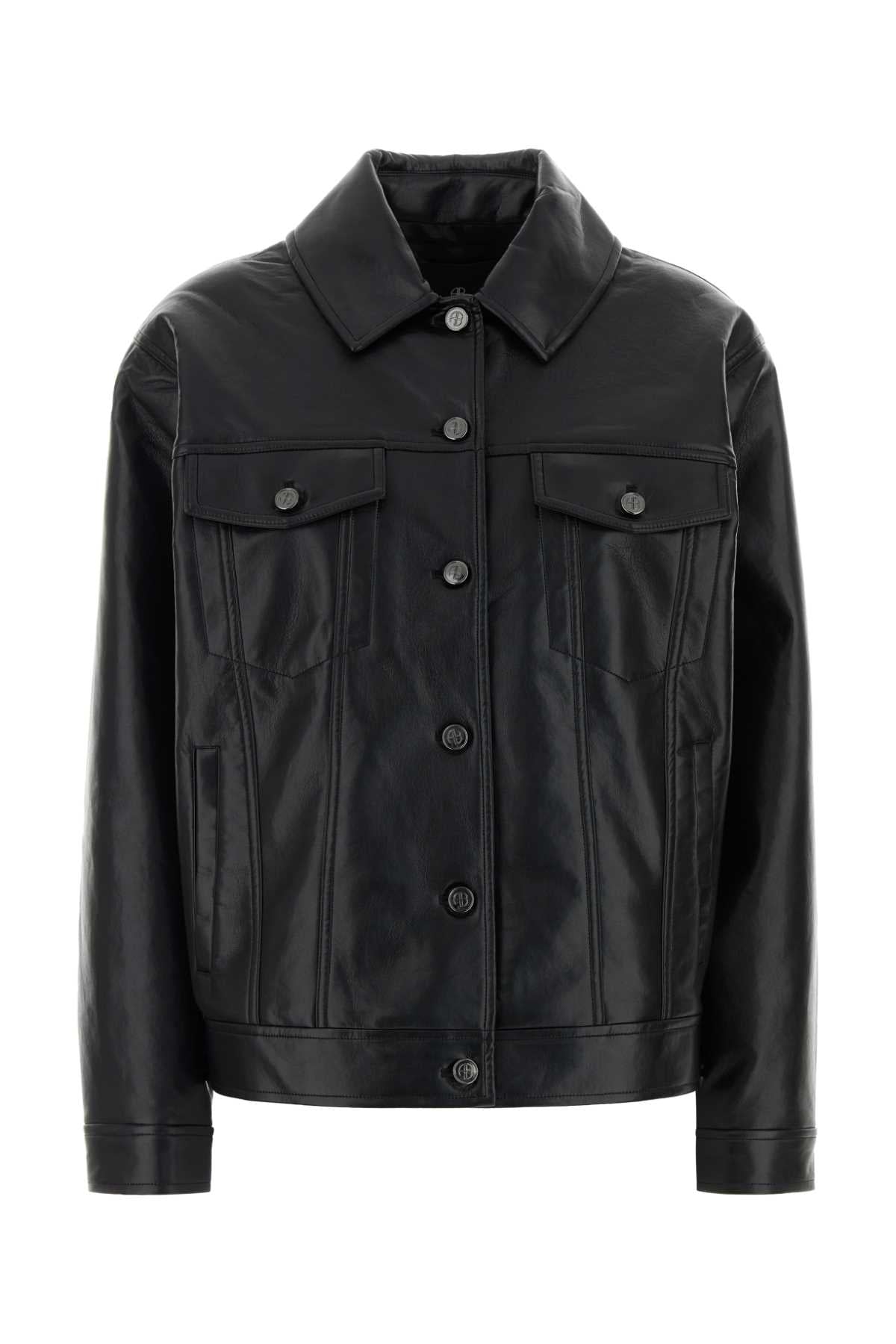 Anine Bing Rory jacket - black recycled leather