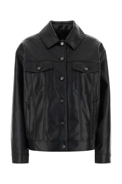 Anine Bing Rory jacket - black recycled leather