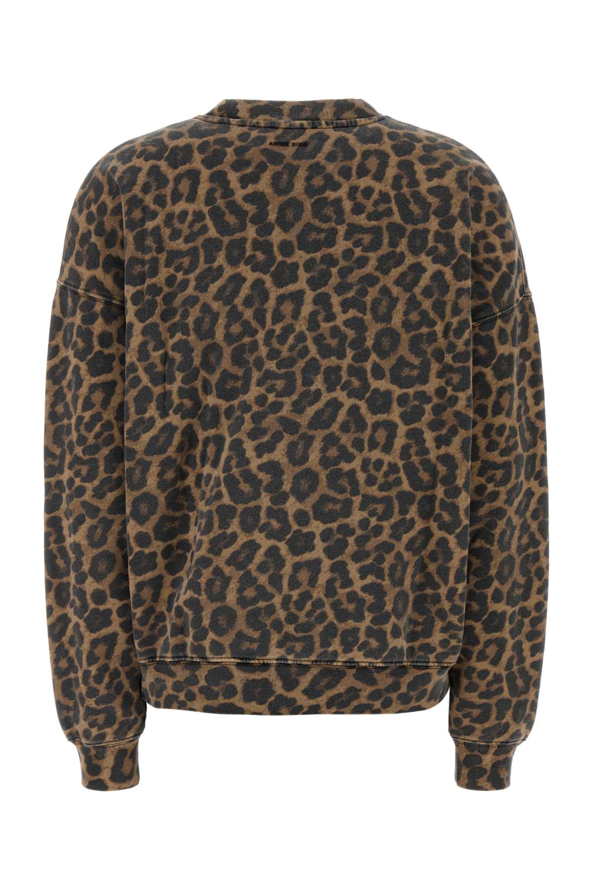 Anine Bing Miles sweatshirt - black and brown leopard