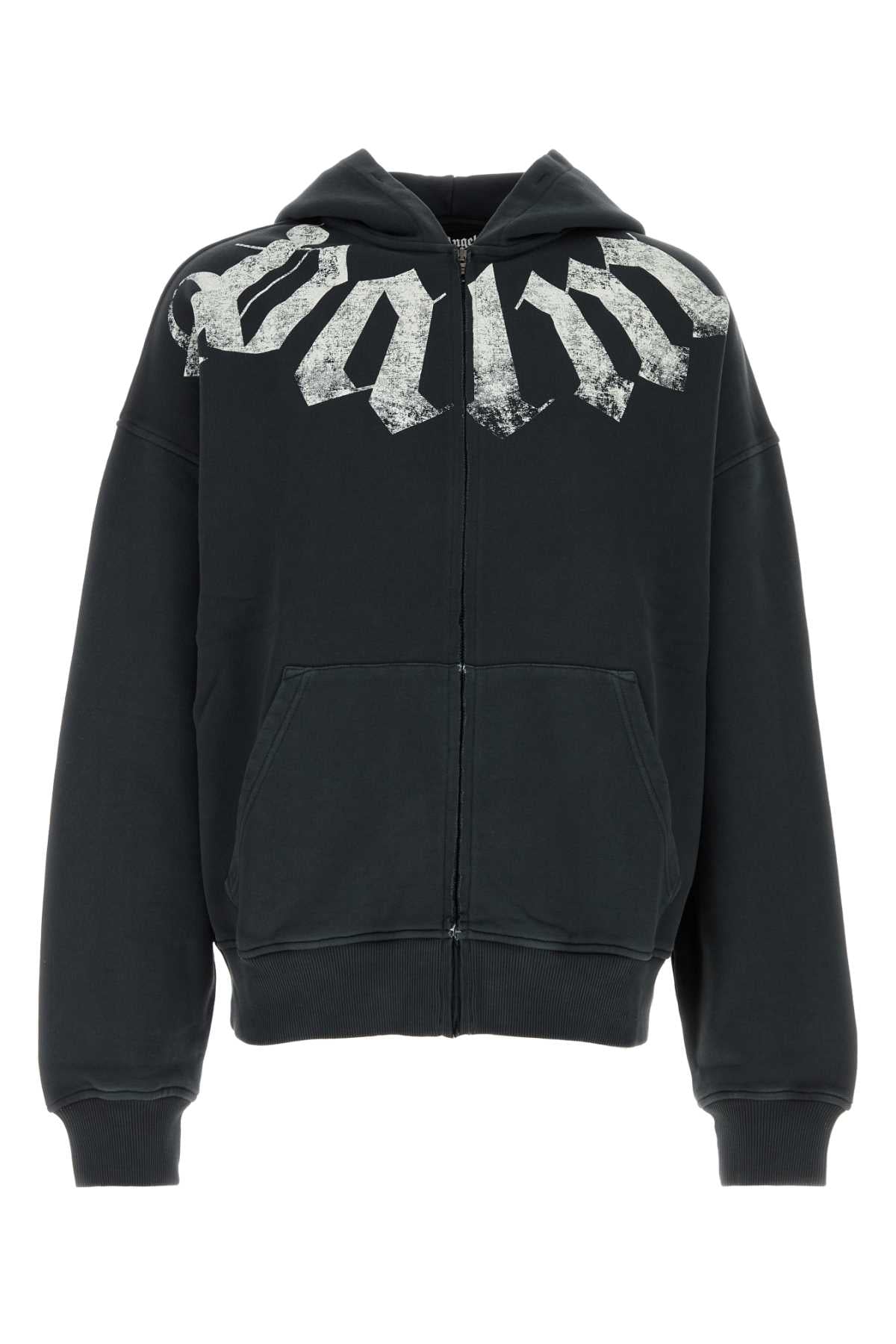 BIG NECK LOGO ZIP LOOSE HOODIE SWEATSHIRTS