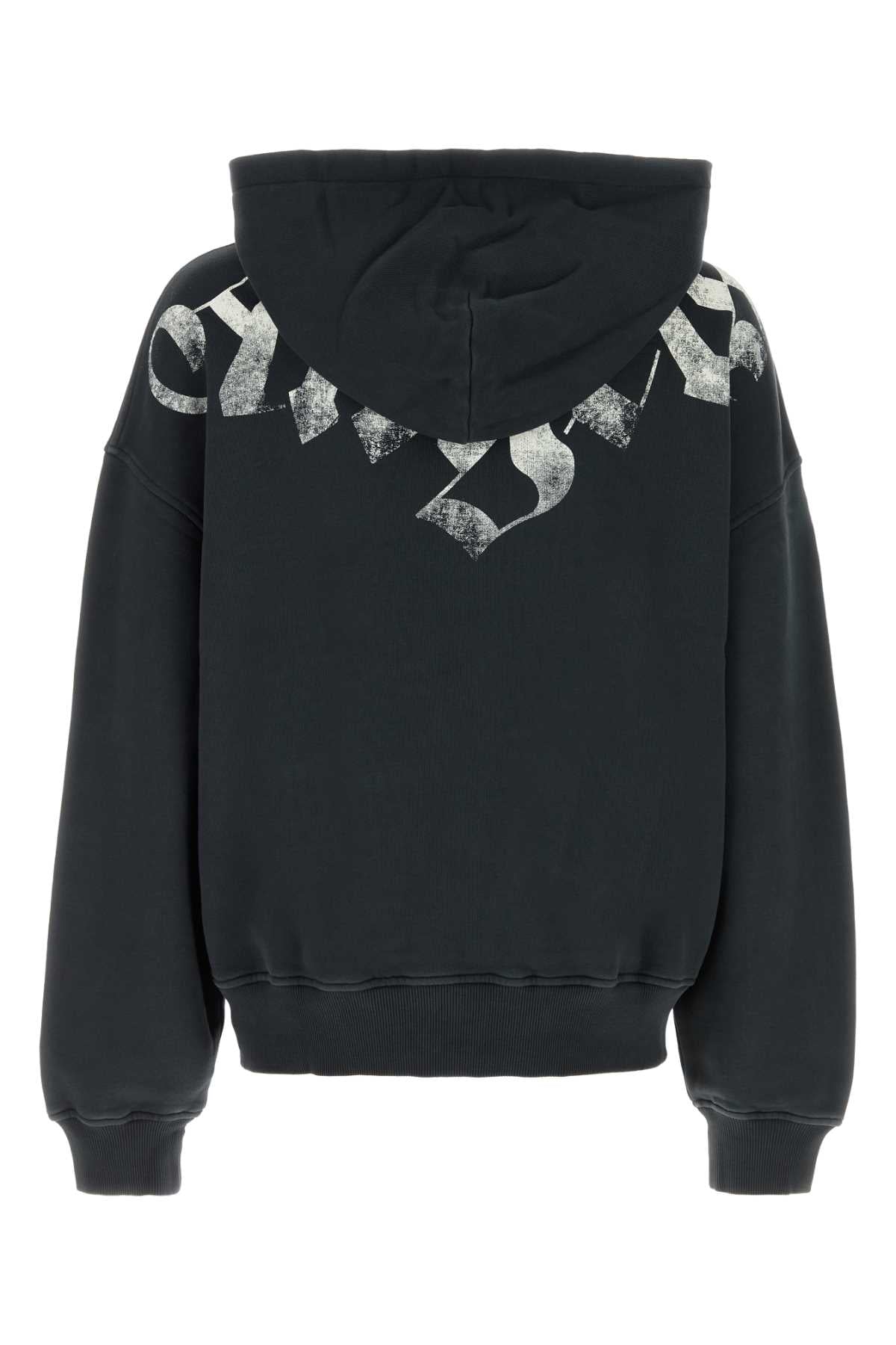 BIG NECK LOGO ZIP LOOSE HOODIE SWEATSHIRTS