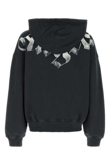 BIG NECK LOGO ZIP LOOSE HOODIE SWEATSHIRTS