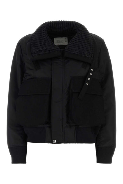 NYLON TWILL X WOOL MELTON BLOUSON BLAZERS AND VESTS