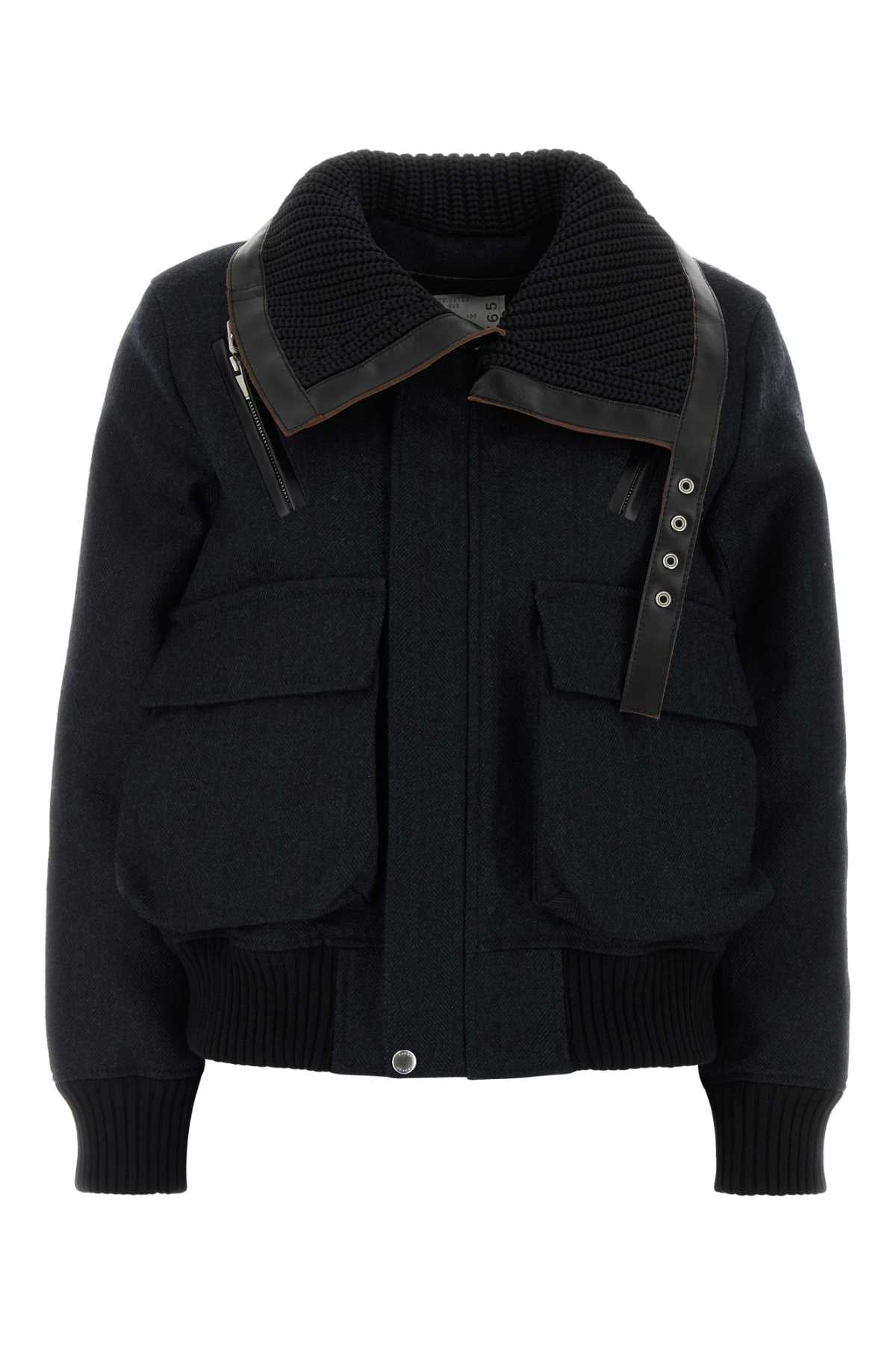 DOUBLE-FACED HERRINGBONE PUFFER BLOUSON DOWN JACKETS