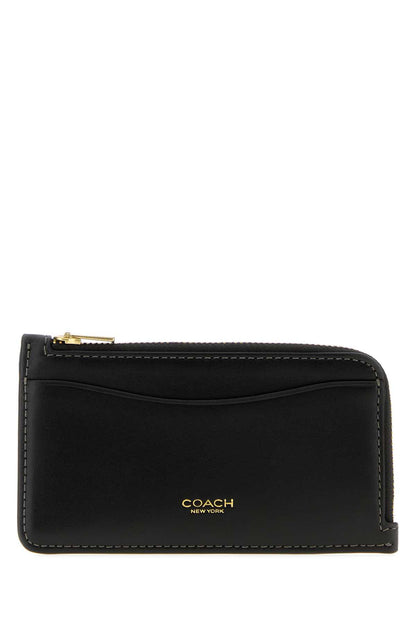 REFINED CALF LEATHER NEW YORK ZIP CARD CASE PORTADOCUMENTI