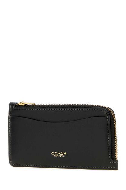 REFINED CALF LEATHER NEW YORK ZIP CARD CASE PORTADOCUMENTI