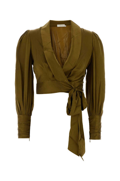 SILK WRAP TOP TOPS