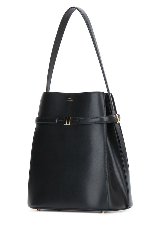 Toteme Belted leather bucket bag