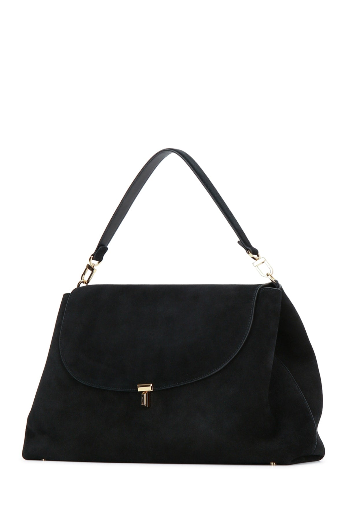 Toteme T-lock suede satchel