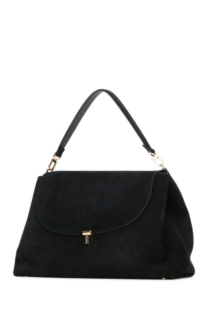 Toteme T-lock suede satchel