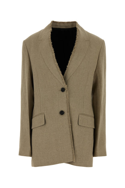 RAW LAPEL JACKET BLAZERS AND VESTS