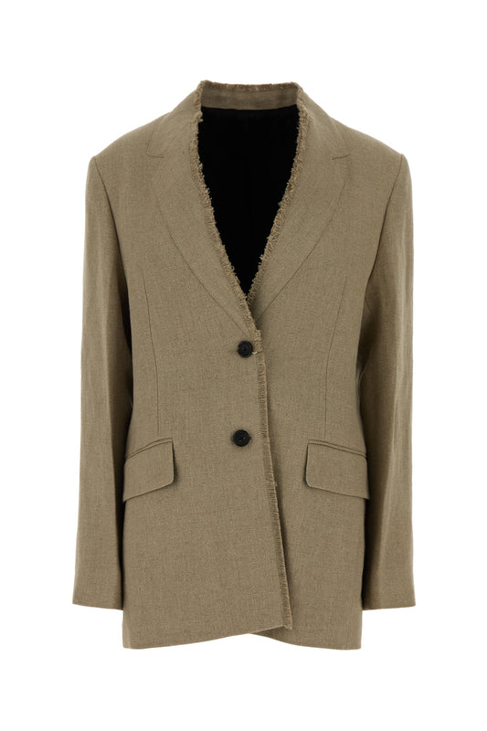 RAW LAPEL JACKET BLAZERS AND VESTS