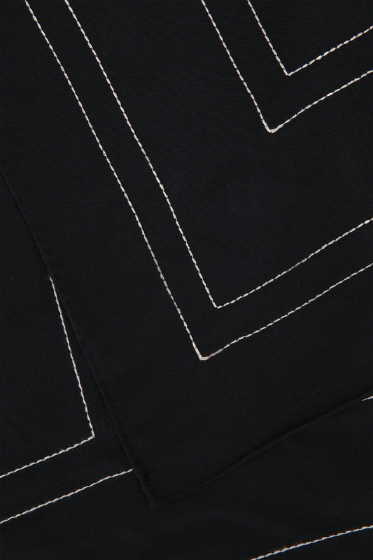 Toteme Embroidered monogram silk scarf
