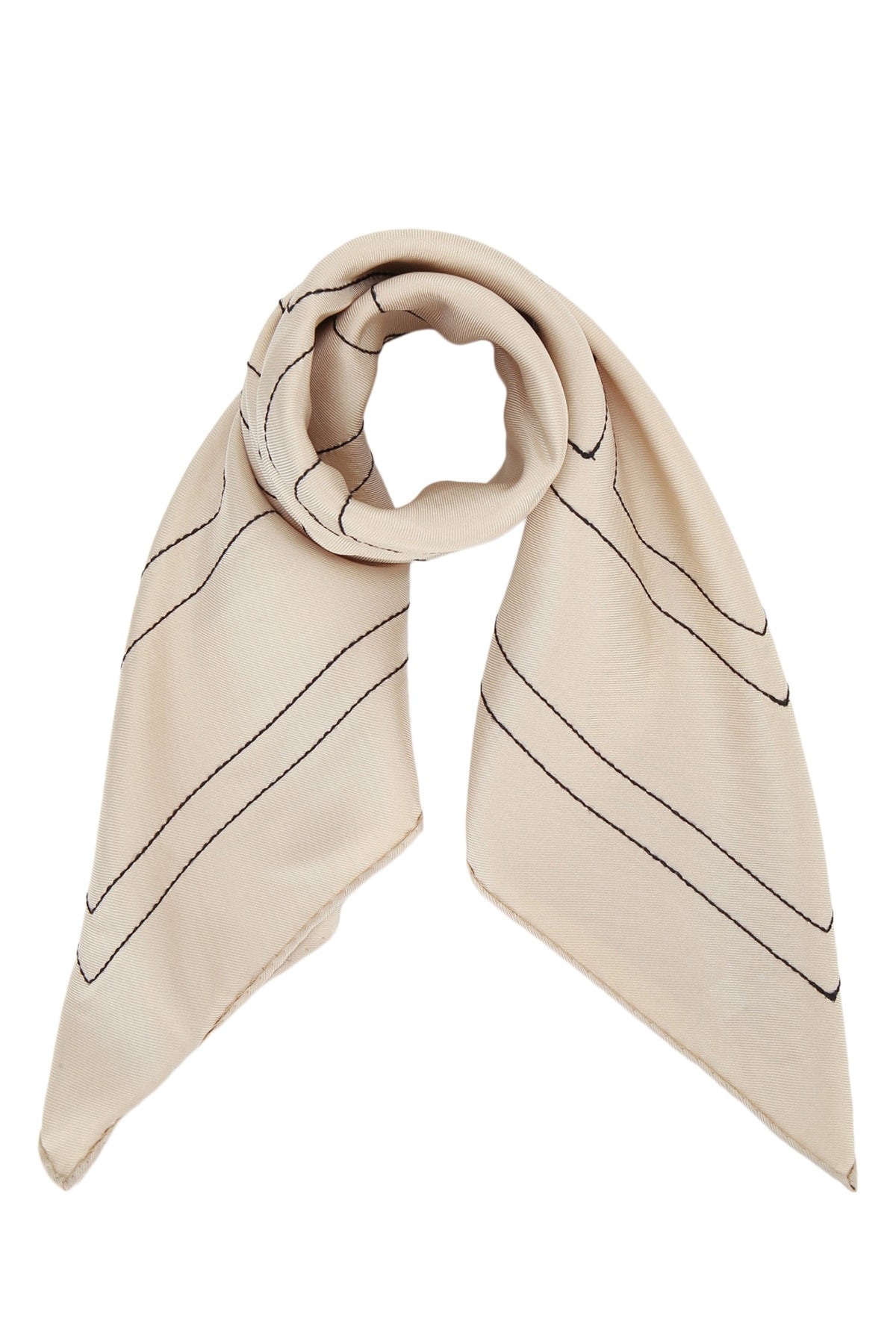 Toteme Embroidered monogram silk scarf