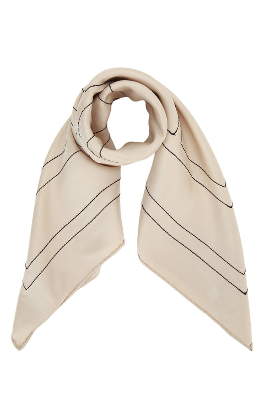 Toteme Embroidered monogram silk scarf