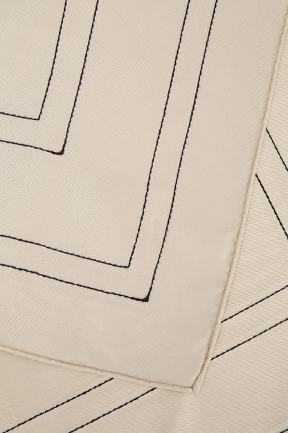 Toteme Embroidered monogram silk scarf