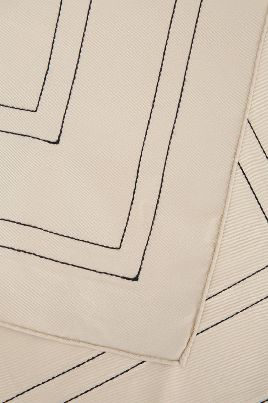 Toteme Embroidered monogram silk scarf