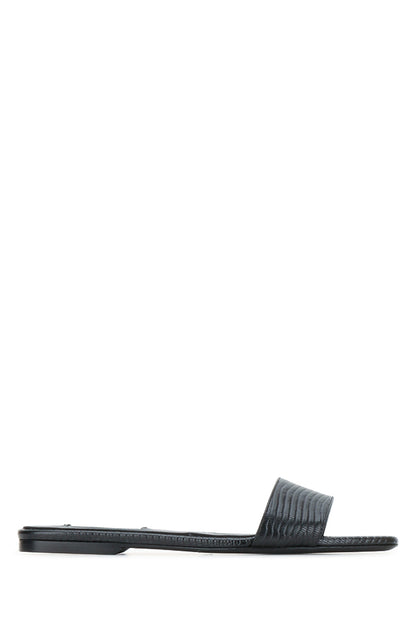 Toteme Slim lizard-embossed bandeau slides