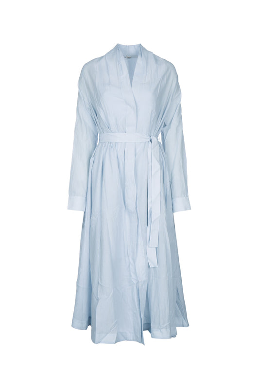 BELTED COTTON VOILE DRESS DRESSES