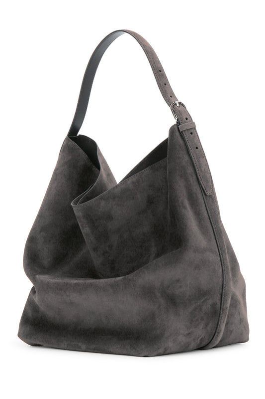 BELTED SUEDE TOTE HANDBAGS