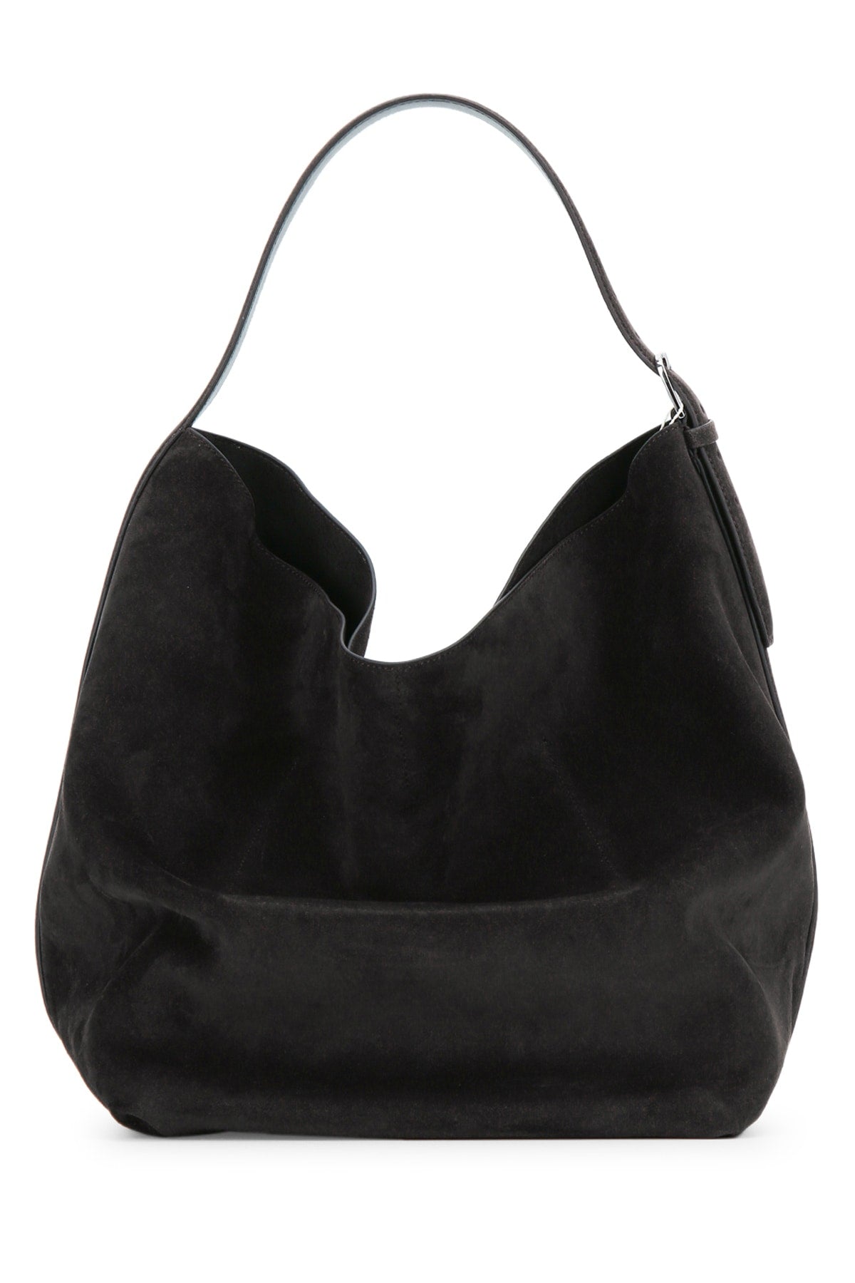 MEDIUM BELTED SUEDE TOTE HANDBAGS