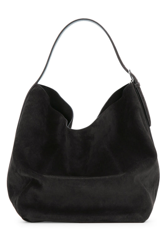 MEDIUM BELTED SUEDE TOTE HANDBAGS