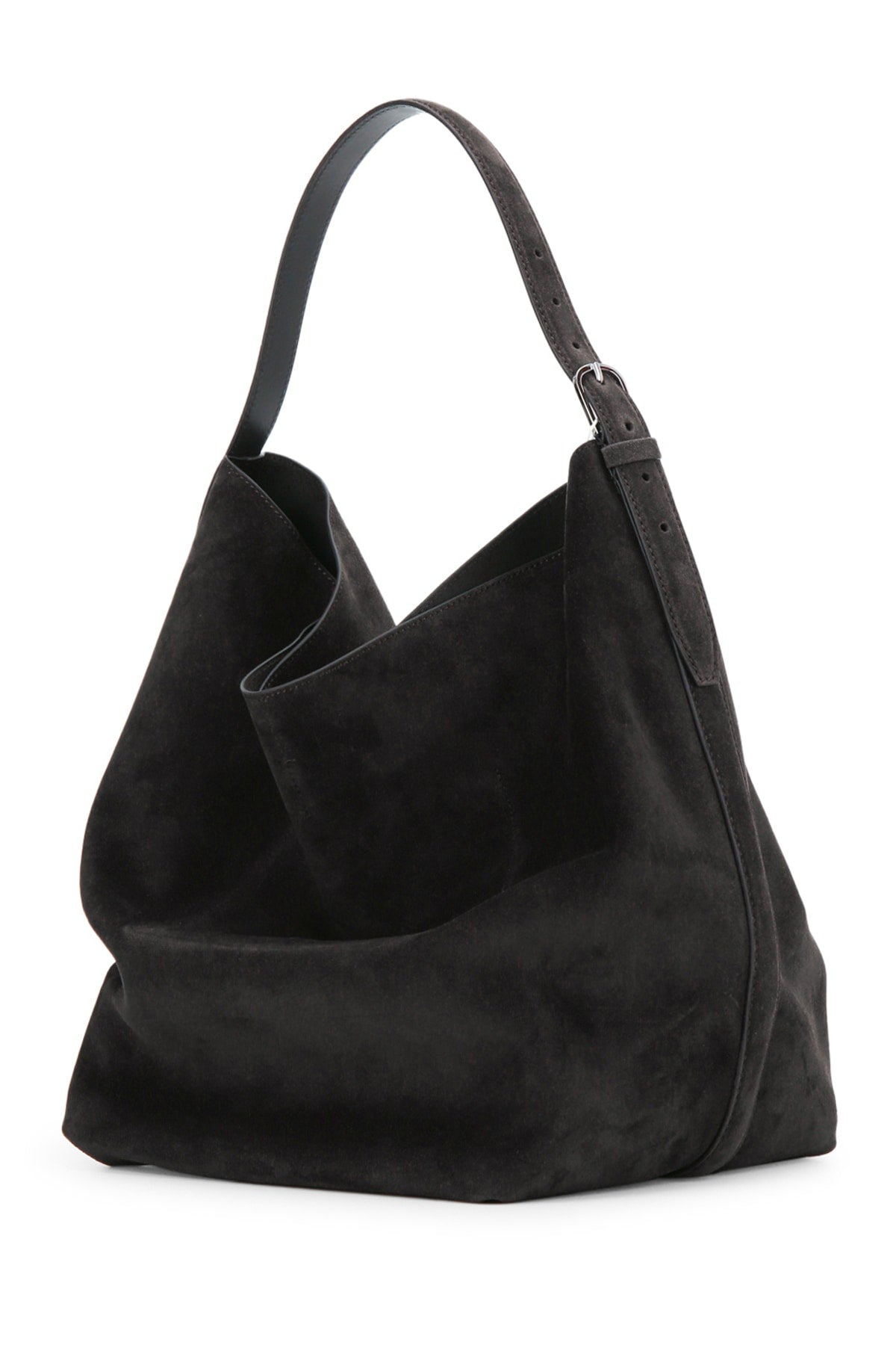 MEDIUM BELTED SUEDE TOTE HANDBAGS