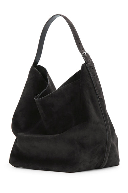 MEDIUM BELTED SUEDE TOTE HANDBAGS
