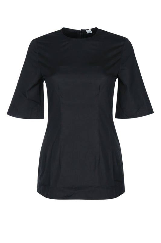 SCULPTURAL COTTON TOP TOPS