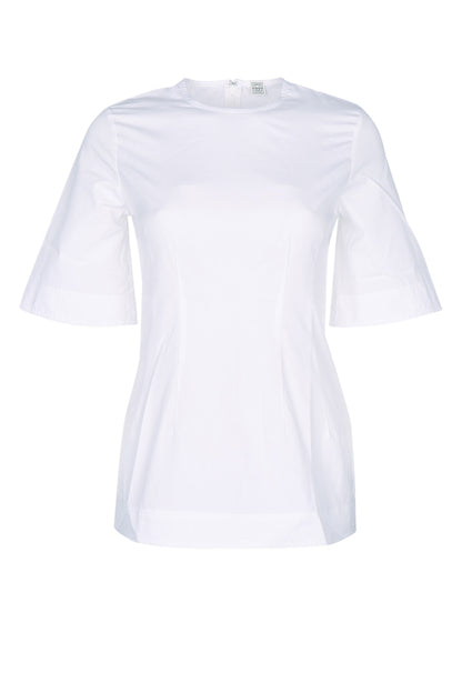 SCULPTURAL COTTON TOP TOPS
