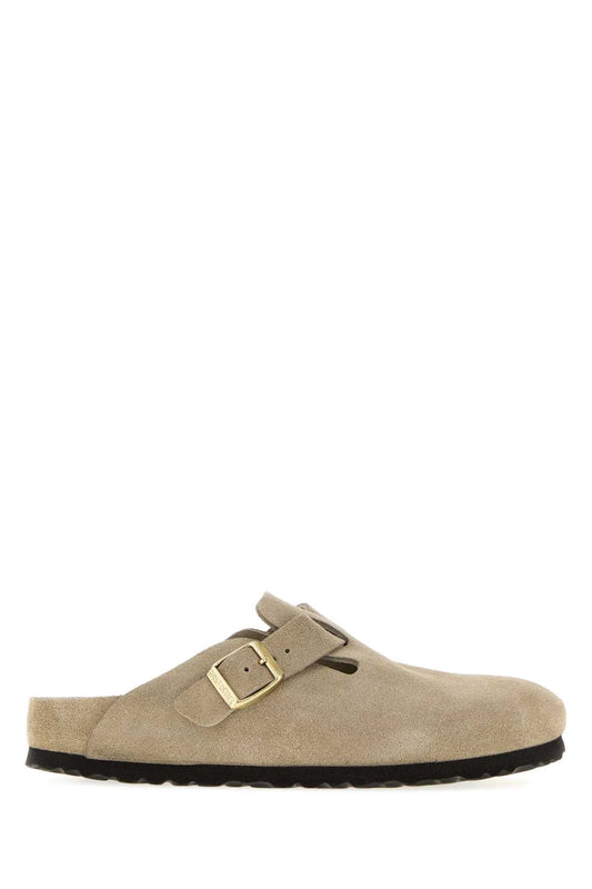 Boston EXQ taupe, Suede Leather SLIPPERS