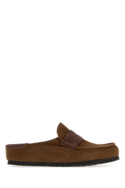 NAPLES WRAPPED DARK TEA SLIPPERS
