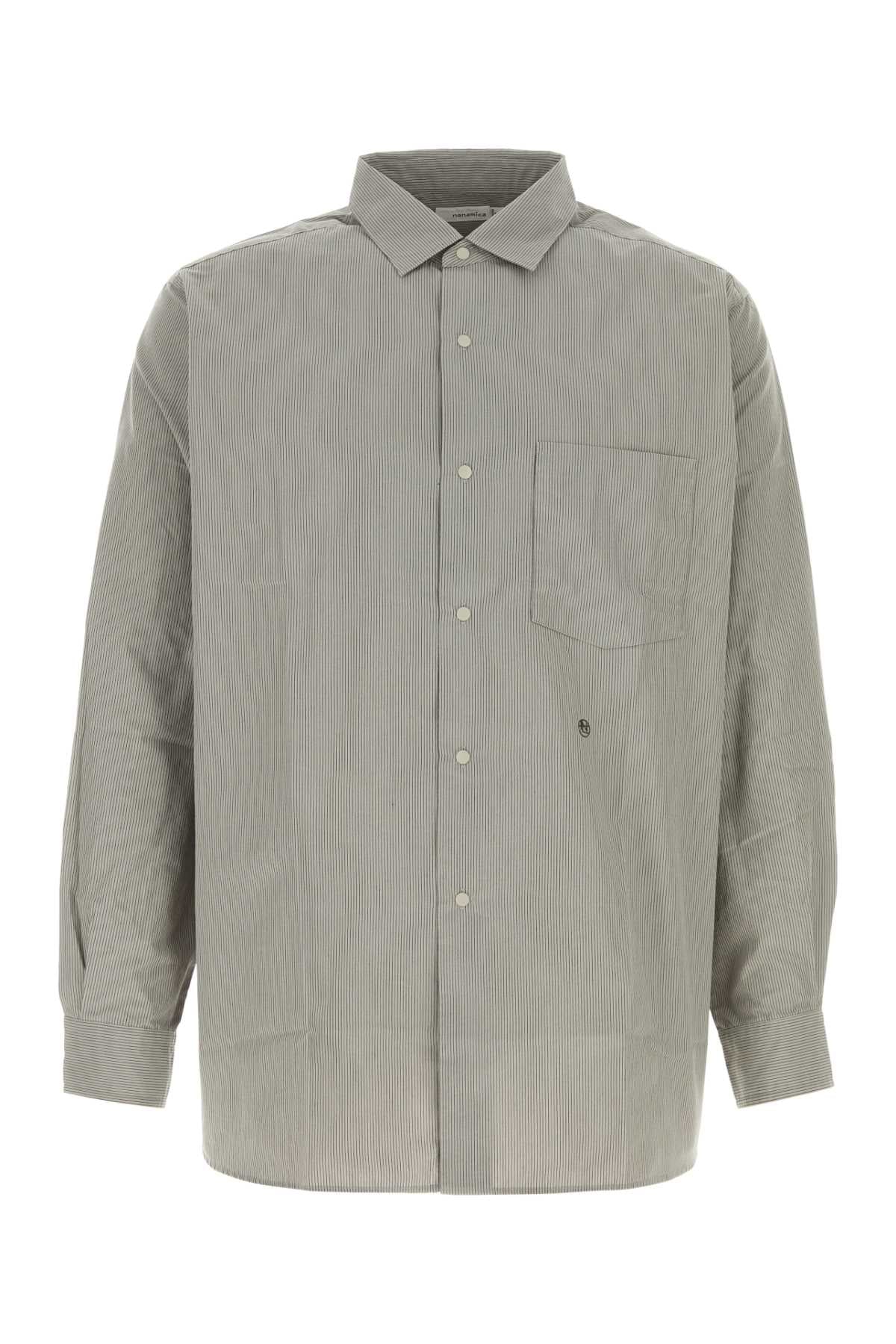 REGULAR COLLAR STRIPED WIND SHIRT SHIRTS