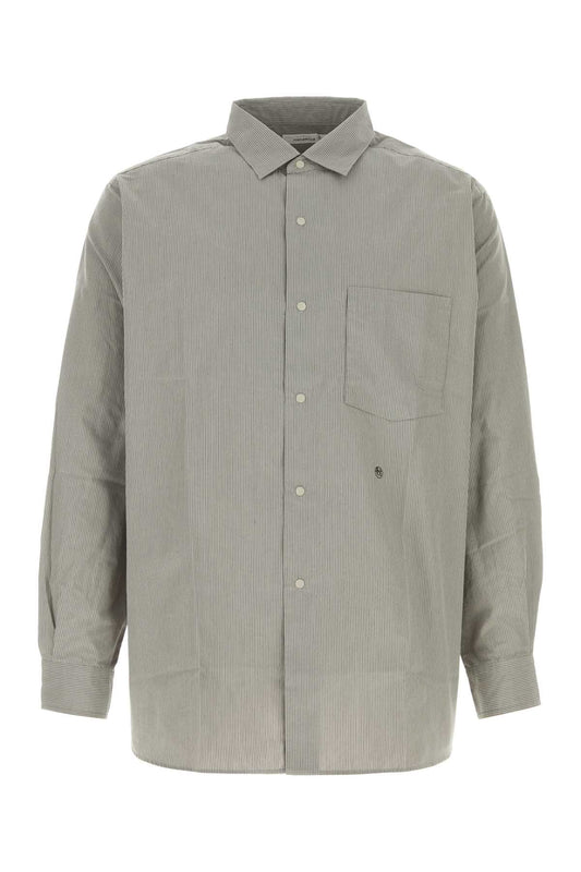 REGULAR COLLAR STRIPED WIND SHIRT SHIRTS