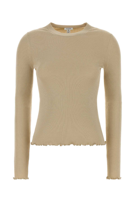 LS TOP SILK RIB KNIT TOPS