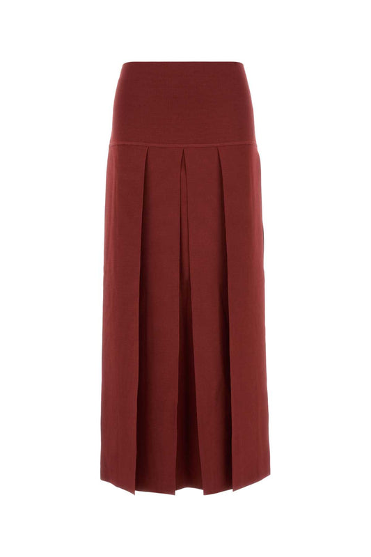 MIDI SKIRT TEXTURED PLEATS SKIRTS