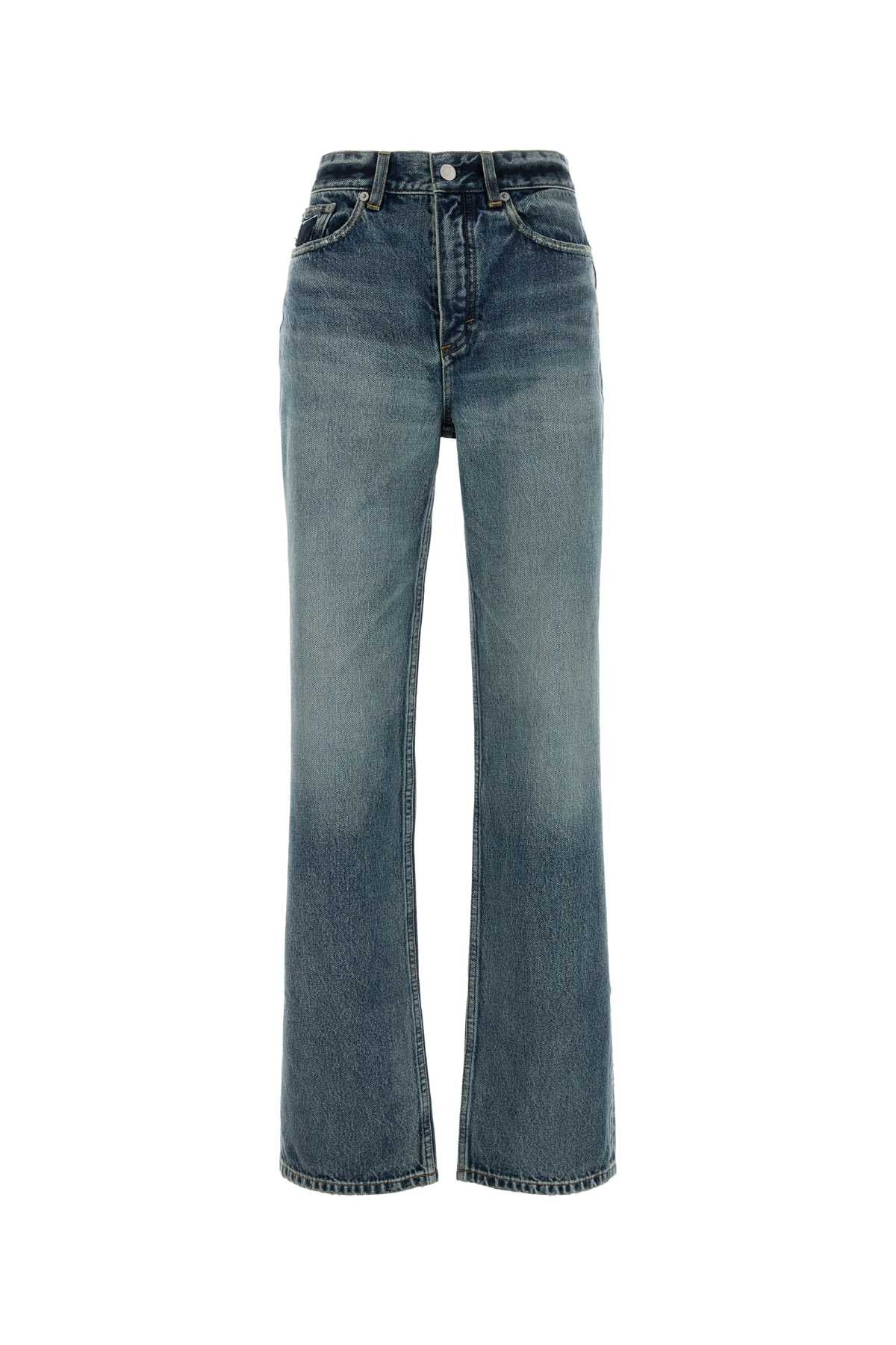STRAIGHT JEANS VINTAGE BLUE DENIM JEANS