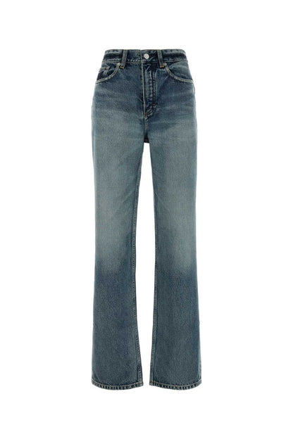 STRAIGHT JEANS VINTAGE BLUE DENIM JEANS