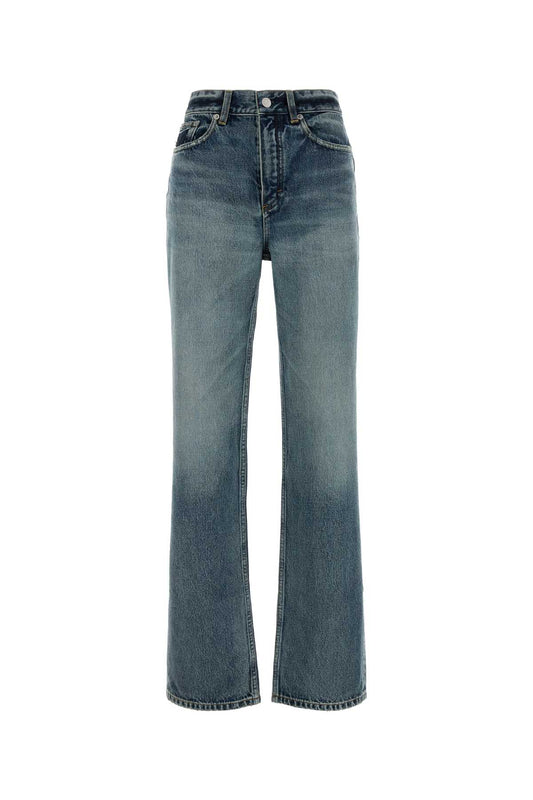 STRAIGHT JEANS VINTAGE BLUE DENIM JEANS