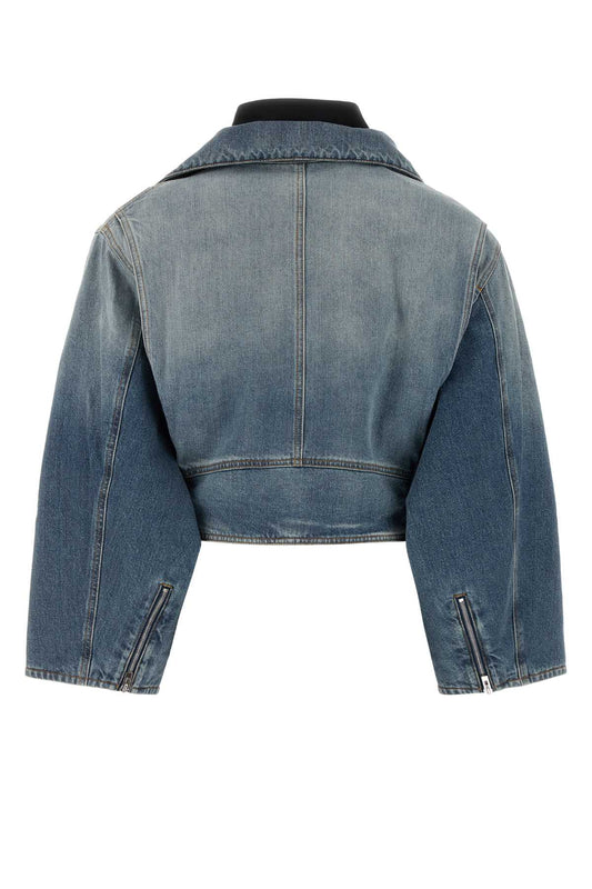 LAYERED JACKET FADED RAW DENIM JACKETS