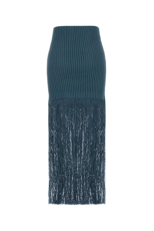 FRINGED SKIRT TUBE FRINGED KNIT SKIRTS