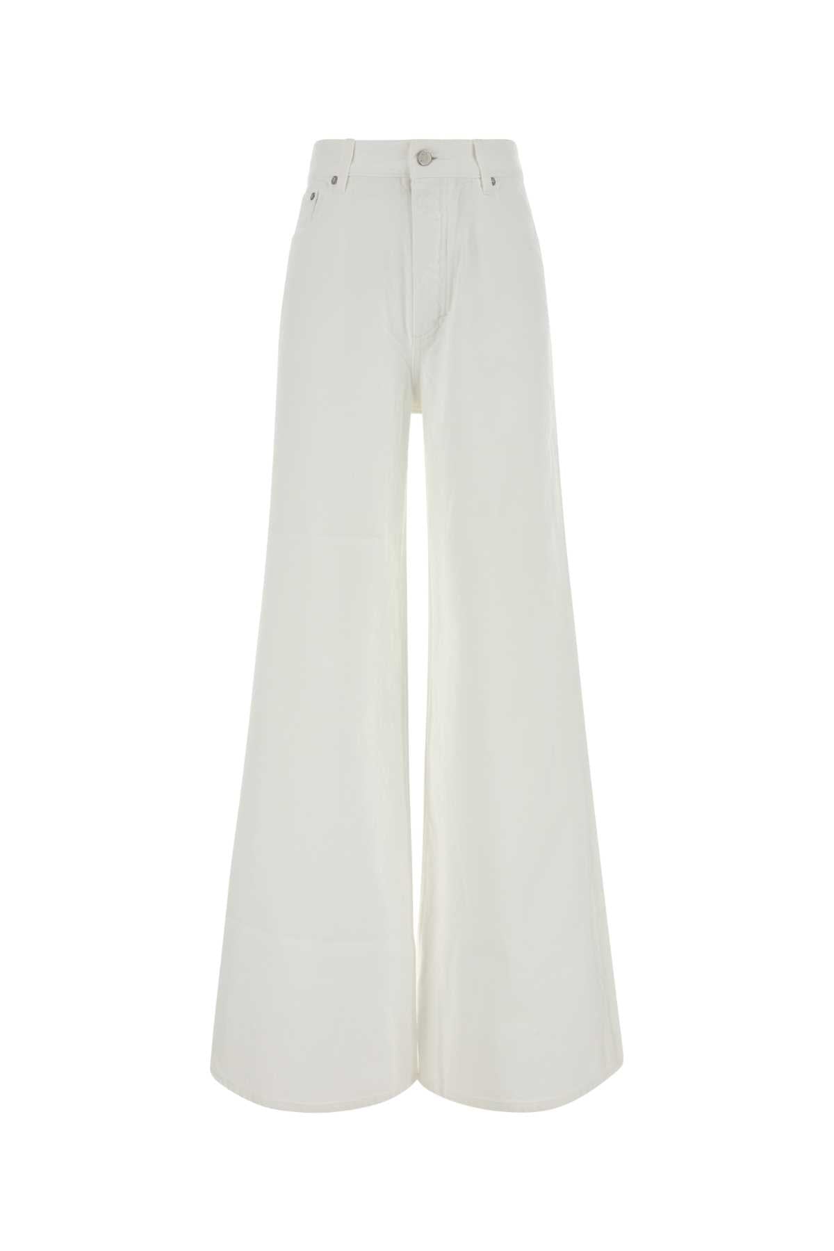 PALAZZO SHORTS LIGHT WHITE DENIM JEANS