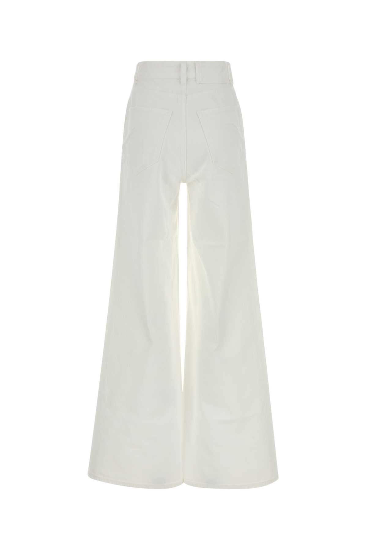 PALAZZO SHORTS LIGHT WHITE DENIM JEANS